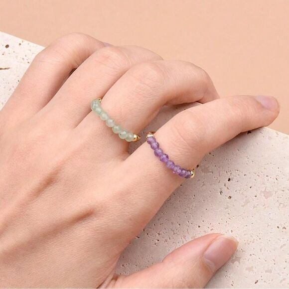 Blue crystal Ring Q460 - Picture 2 of 6